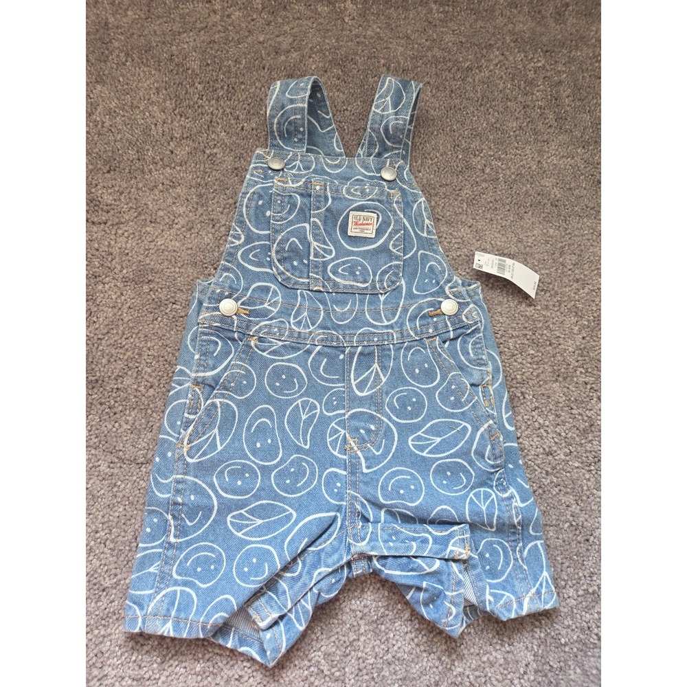 Old navy baby boy shortall overalls 12-18 mos